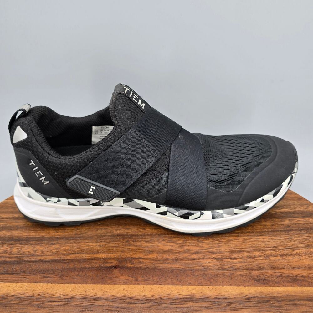 Tiem Slipstream Cycling Shoes Womens 9.5 Black Mesh Strap 2-Bolt Indoor Sneakers